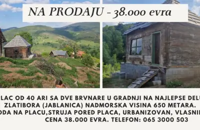 Prodajem plac sa brvnarama na Zlatiboru